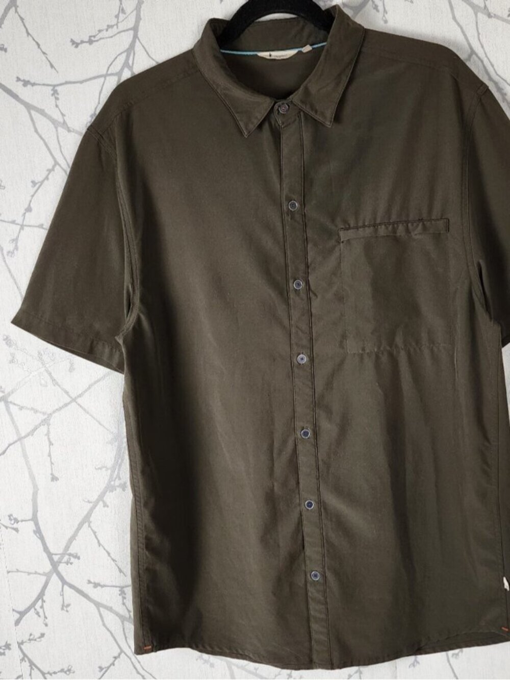 Cotopaxi Army Green Recycled Polyester Stretch Short Sleeve Shirt